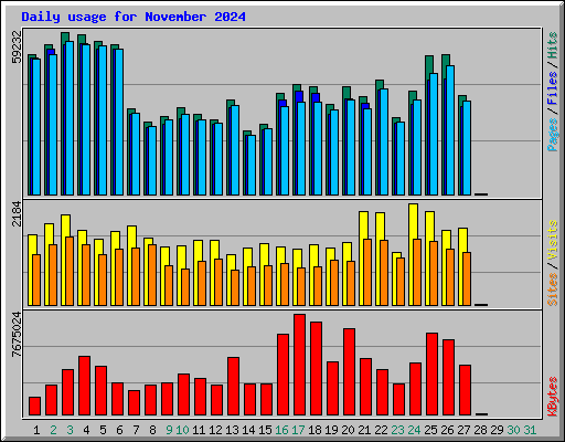 Daily usage for November 2024