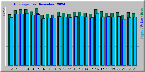 Hourly usage for November 2024